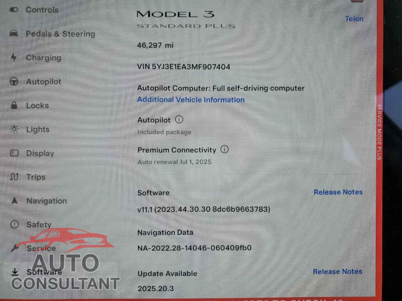 TESLA MODEL 3 2021 - 5YJ3E1EA3MF907404