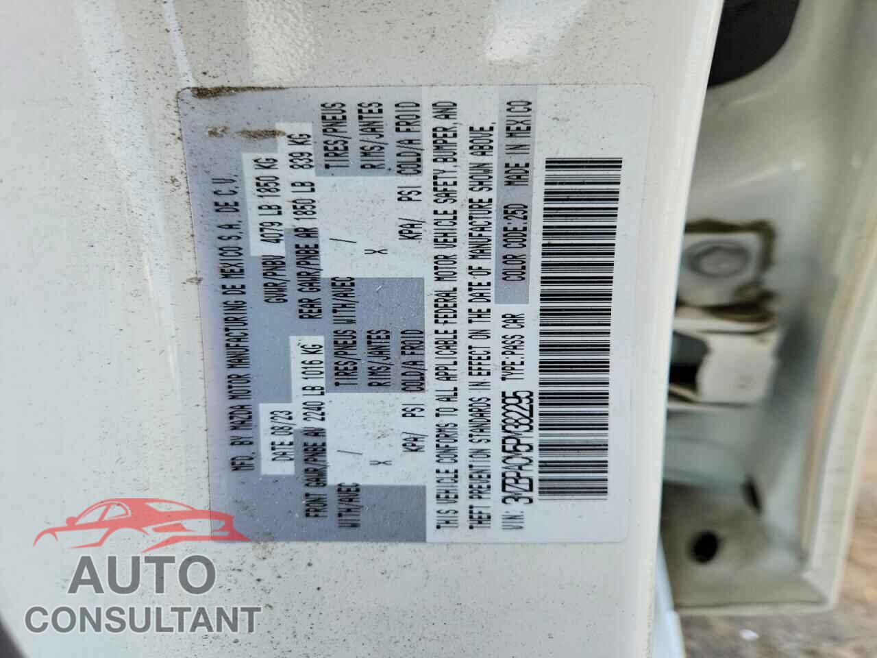 MAZDA 3 2023 - 3MZBPACM5PM382295