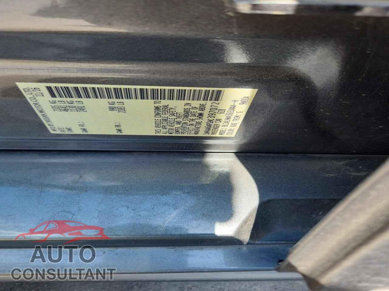 NISSAN MAXIMA 2017 - 1N4AA6AP1HC397072