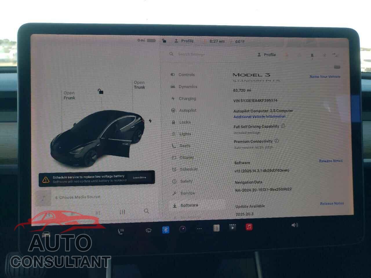 TESLA MODEL 3 2019 - 5YJ3E1EA4KF395374