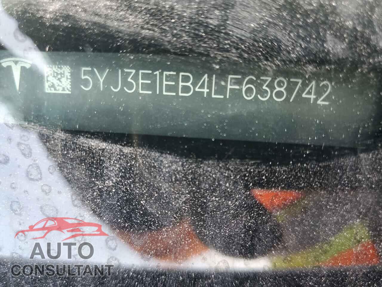 TESLA MODEL 3 2020 - 5YJ3E1EB4LF638742