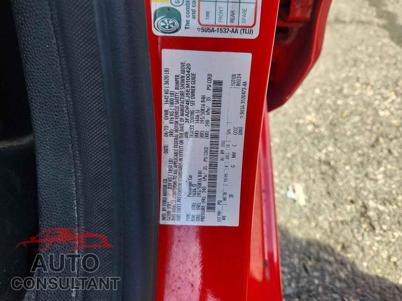 FORD FIESTA 2014 - 3FADP4EJ5EM100420