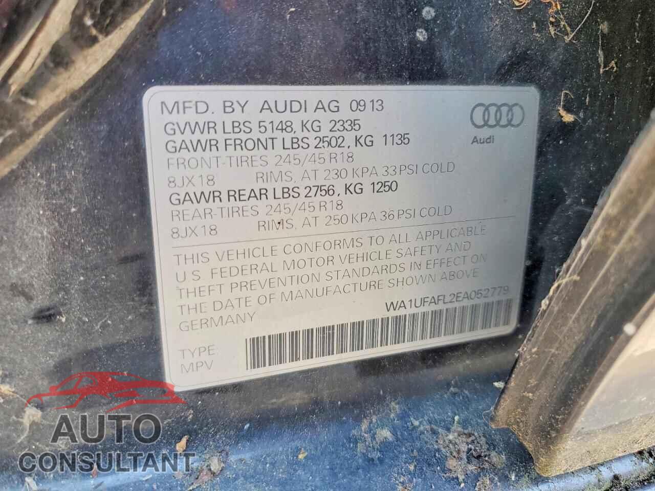 AUDI A4 2014 - WA1UFAFL2EA052779