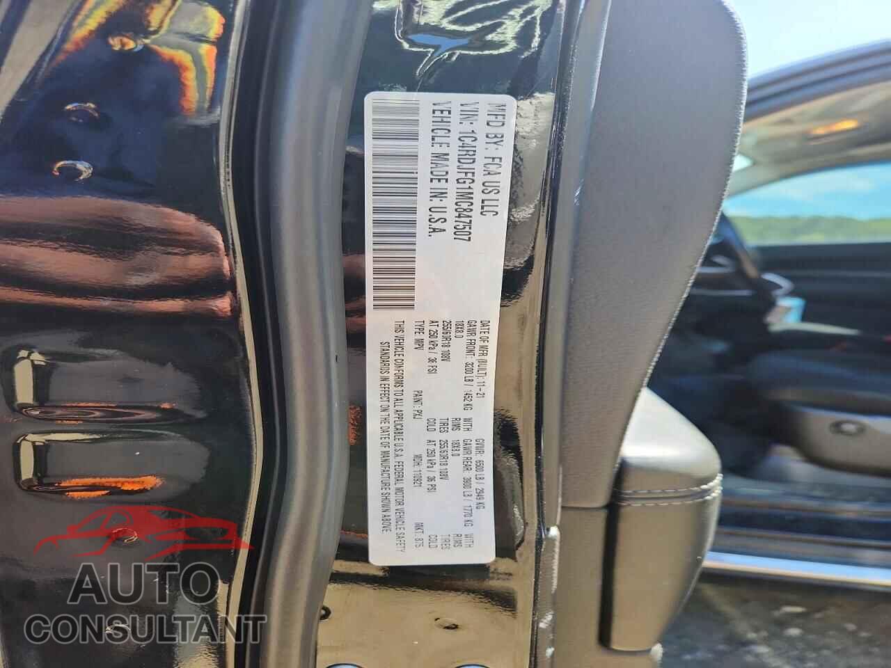 DODGE DURANGO 2021 - 1C4RDJFG1MC847507