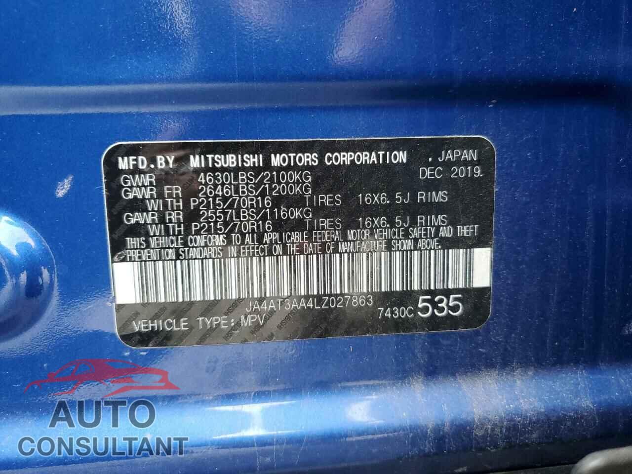 MITSUBISHI ECLIPSE 2020 - JA4AT3AA4LZ027863