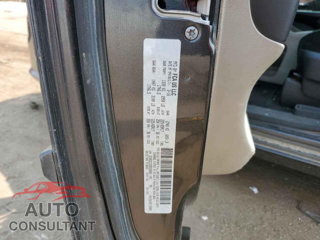DODGE CARAVAN 2016 - 2C4RDGCG3GR336903