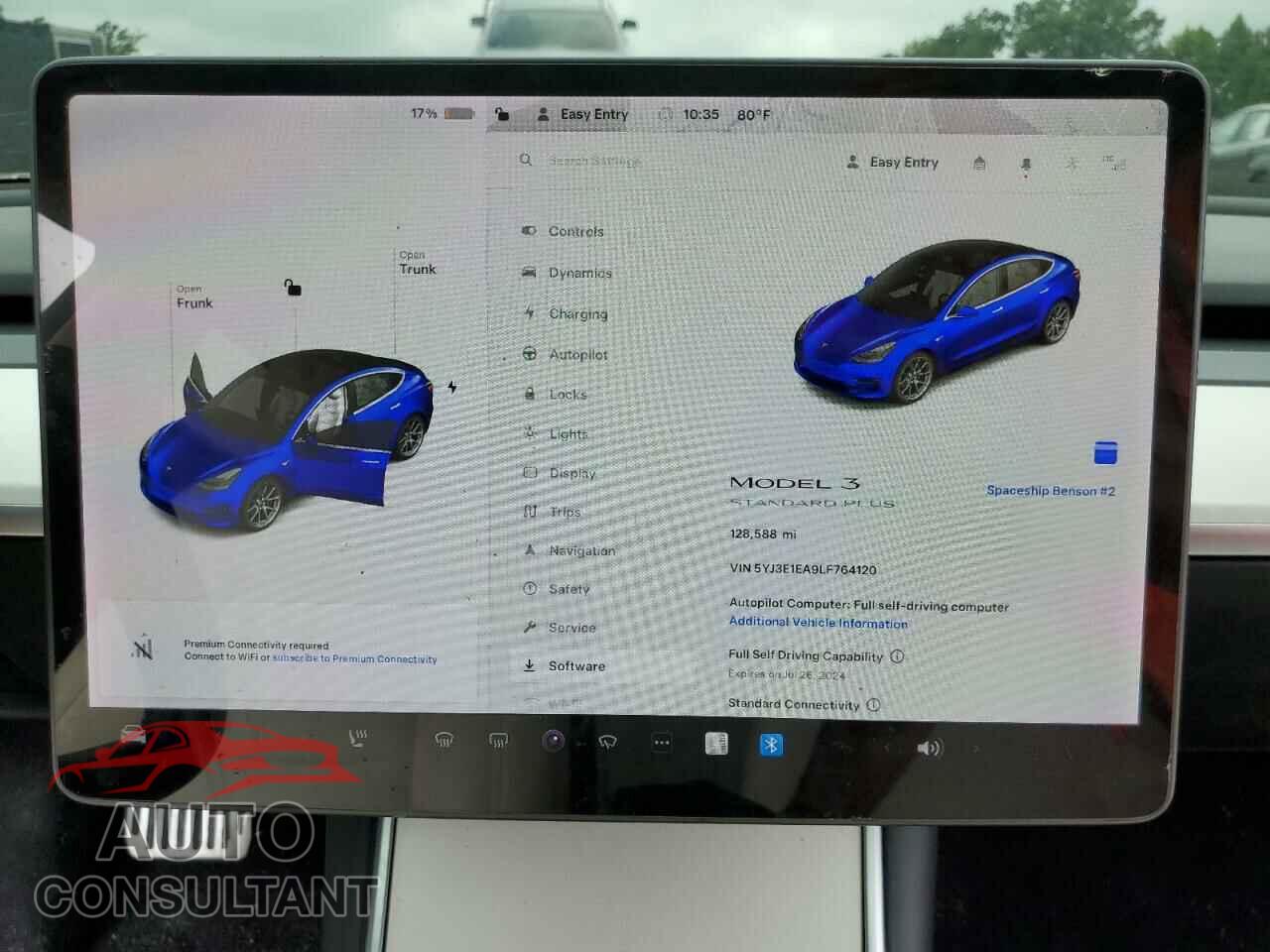 TESLA MODEL 3 2020 - 5YJ3E1EA9LF764120