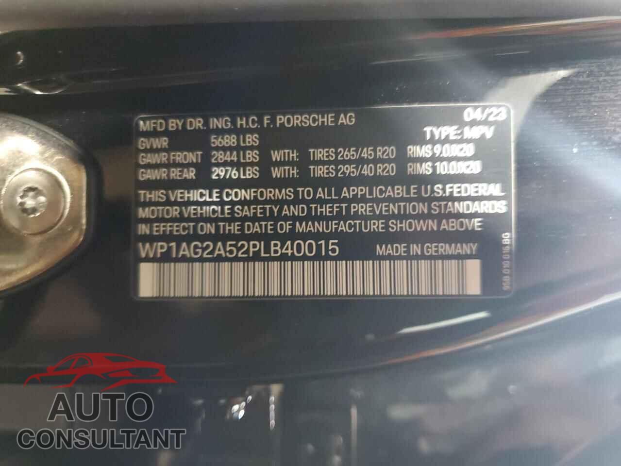 PORSCHE MACAN 2023 - WP1AG2A52PLB40015