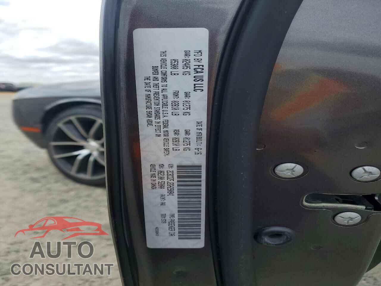 DODGE CHALLENGER 2016 - 2C3CDZFJ2GH290841