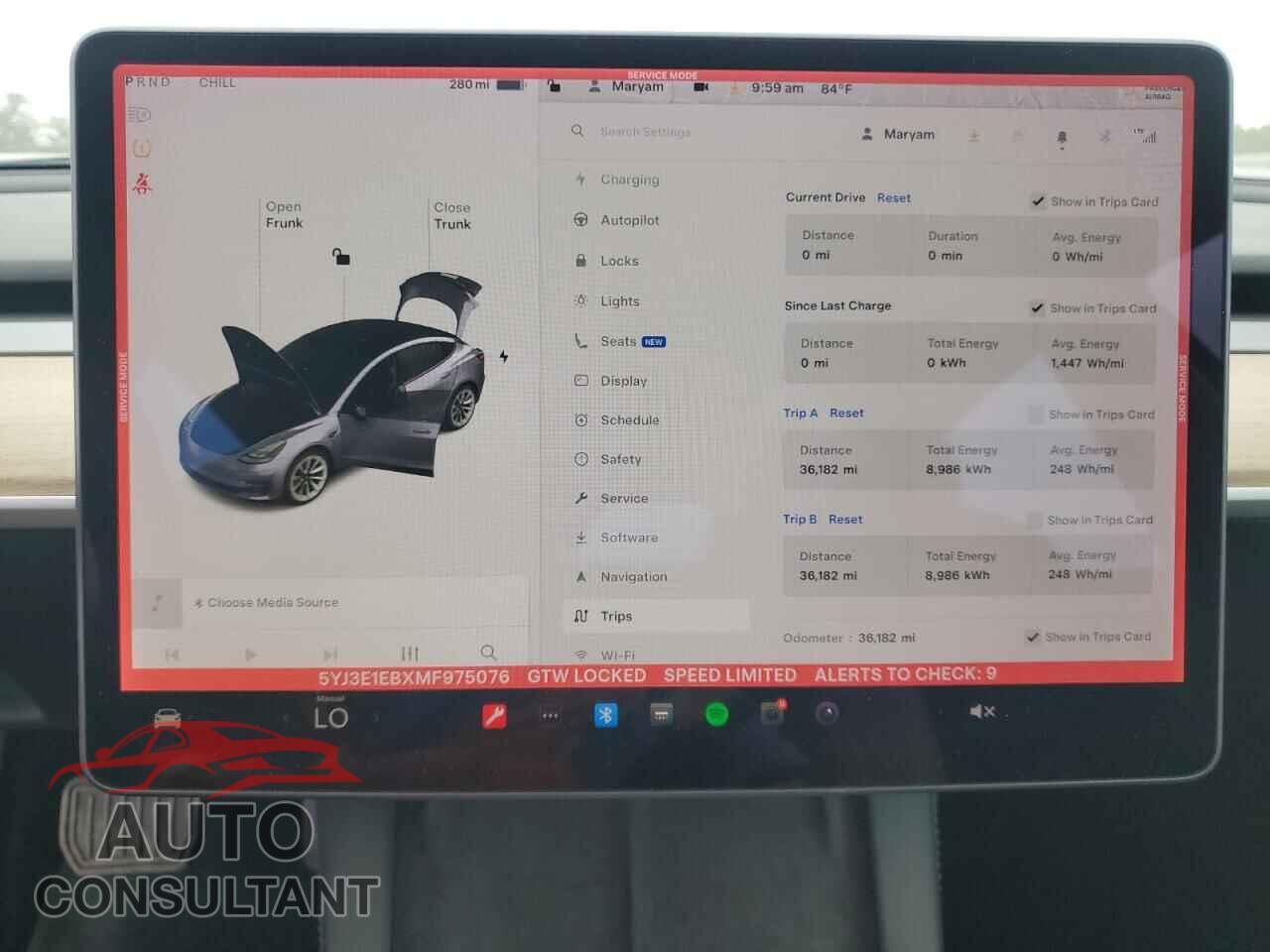 TESLA MODEL 3 2021 - 5YJ3E1EBXMF975076