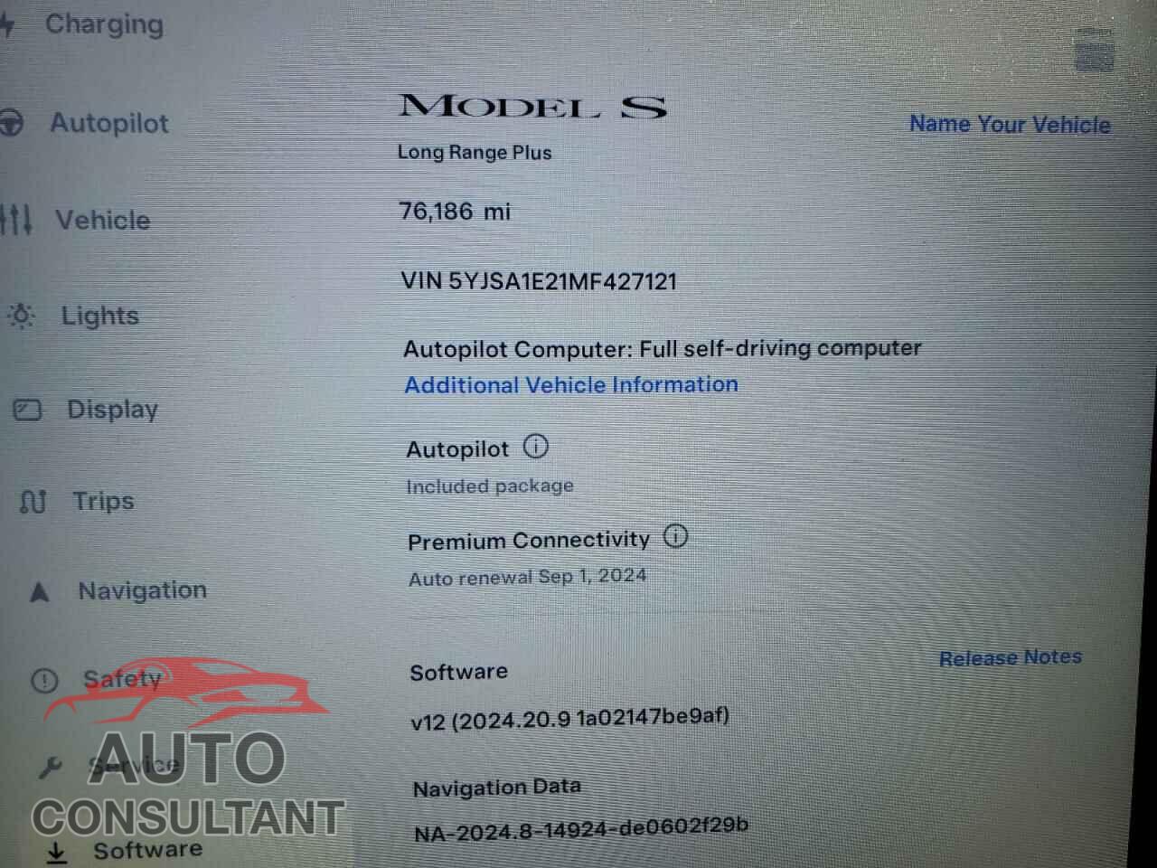 TESLA MODEL S 2021 - 5YJSA1E21MF427121