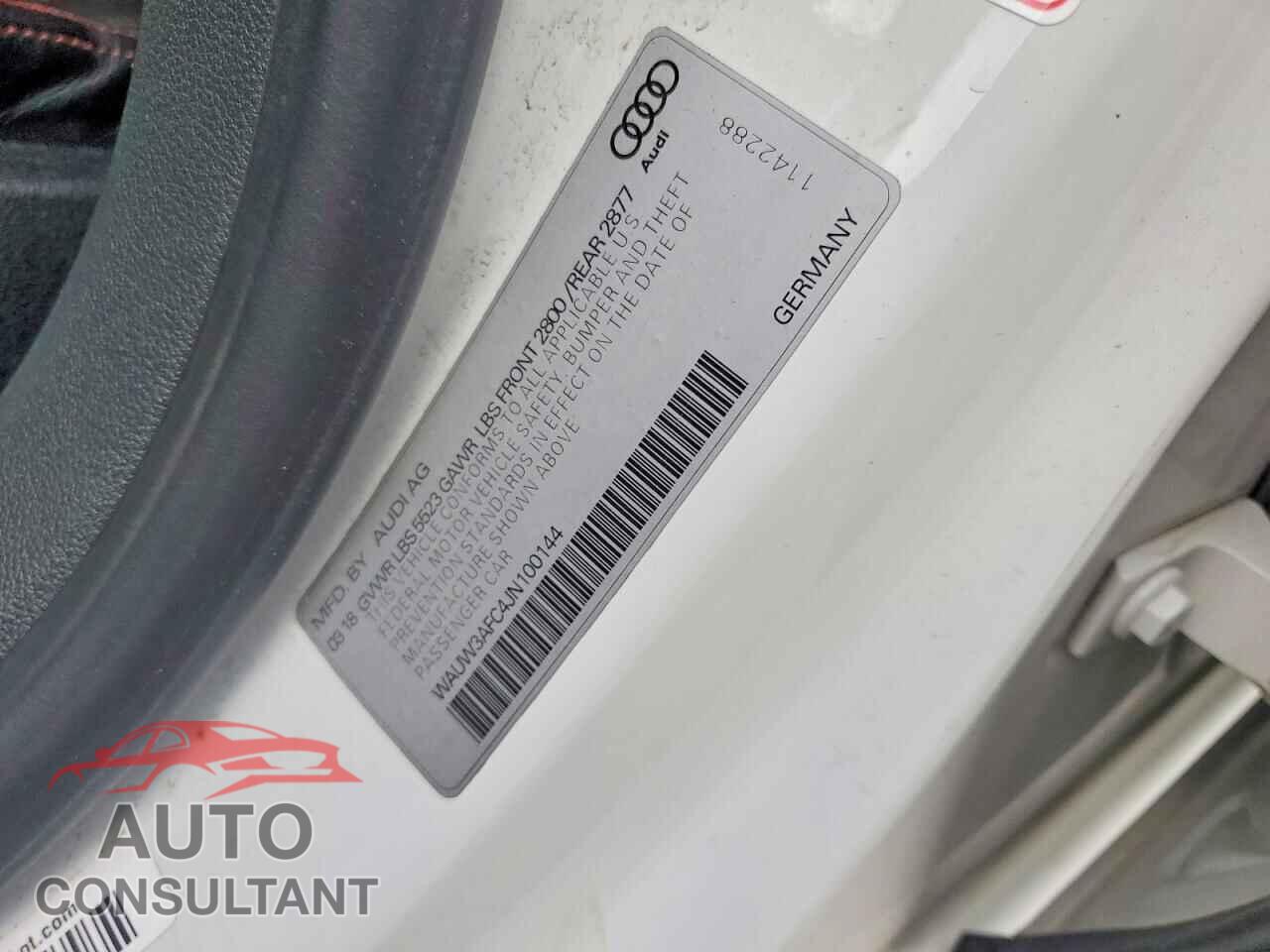 AUDI A7 2018 - WAUW3AFC4JN100144