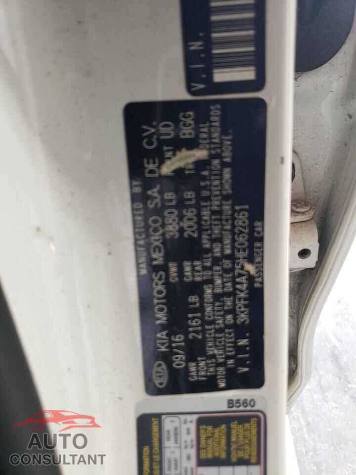 KIA FORTE 2017 - 3KPFK4A75HE062861