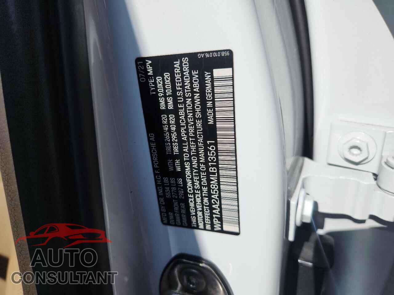 PORSCHE MACAN 2021 - WP1AA2A58MLB13561