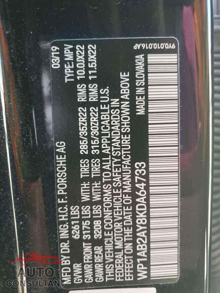 PORSCHE CAYENNE 2019 - WP1AB2AY8KDA64733