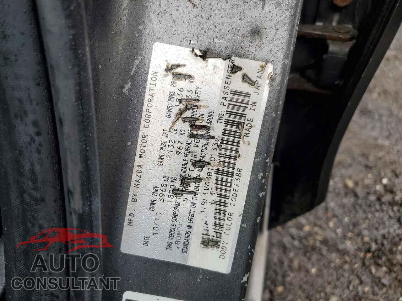 MAZDA 3 2011 - JM1BL1VG8B1401336