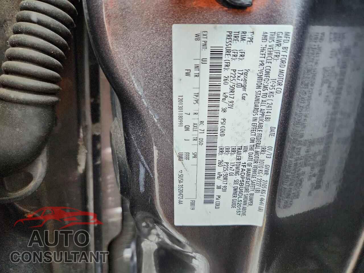 FORD CMAX 2013 - 1FADP5BU6DL520157