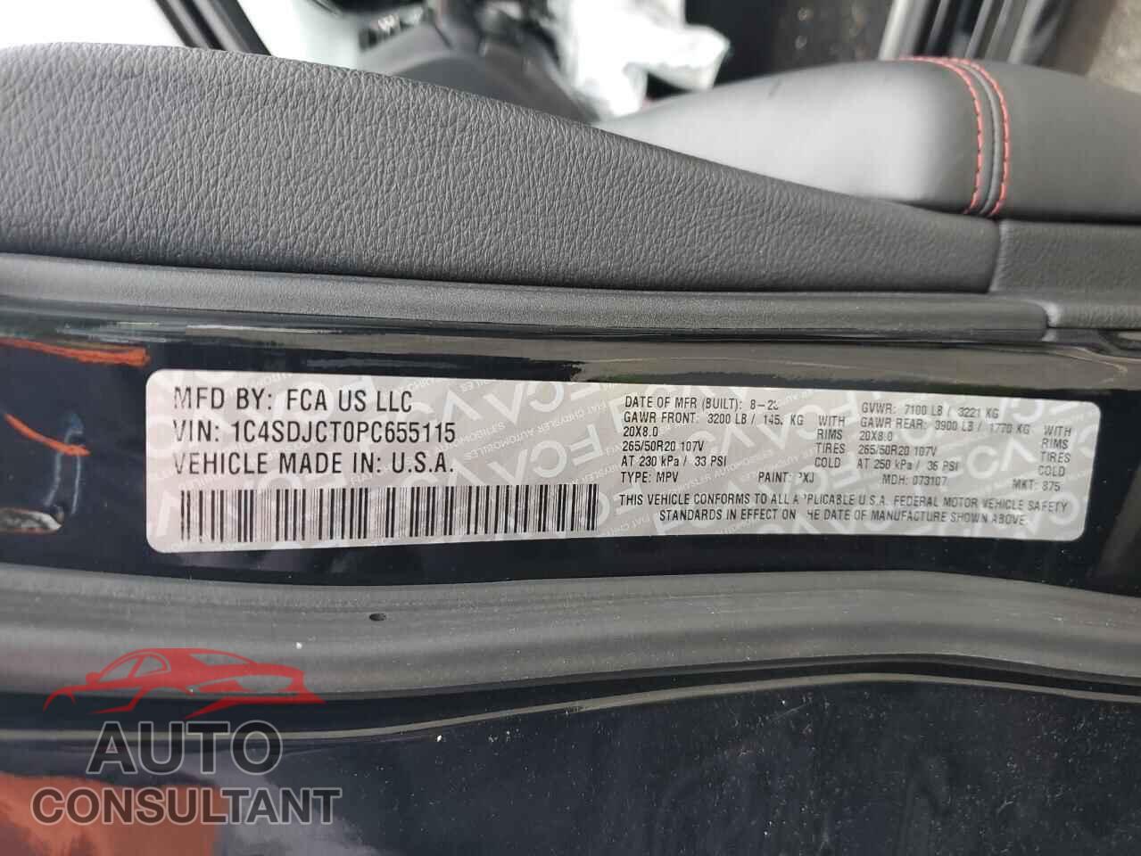 DODGE DURANGO 2023 - 1C4SDJCT0PC655115