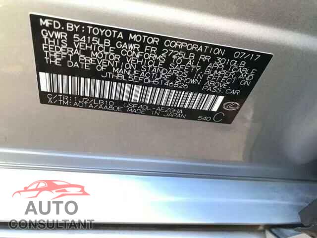LEXUS LS460 2017 - JTHBL5EF0H5146826