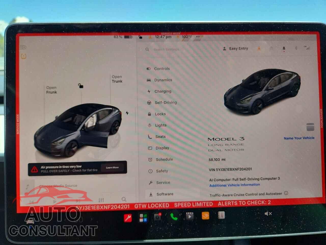 TESLA MODEL 3 2022 - 5YJ3E1EBXNF204201