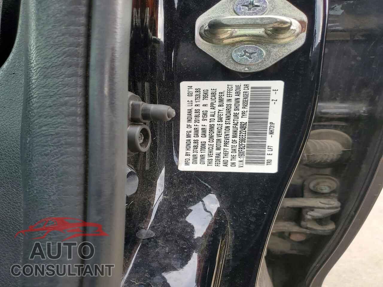 HONDA CIVIC 2014 - 19XFB2F56EE224892