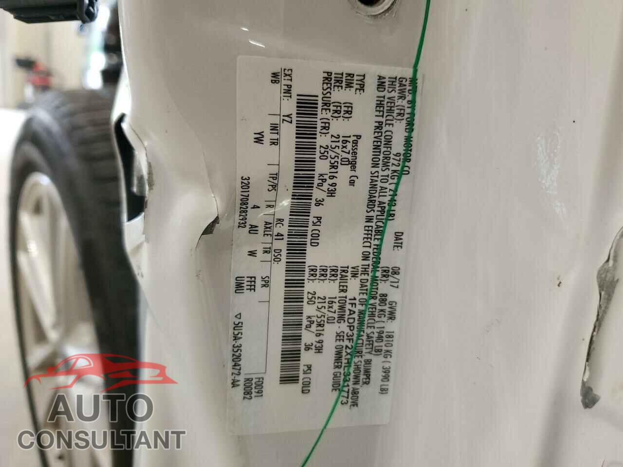 FORD FOCUS 2017 - 1FADP3F2XHL331773