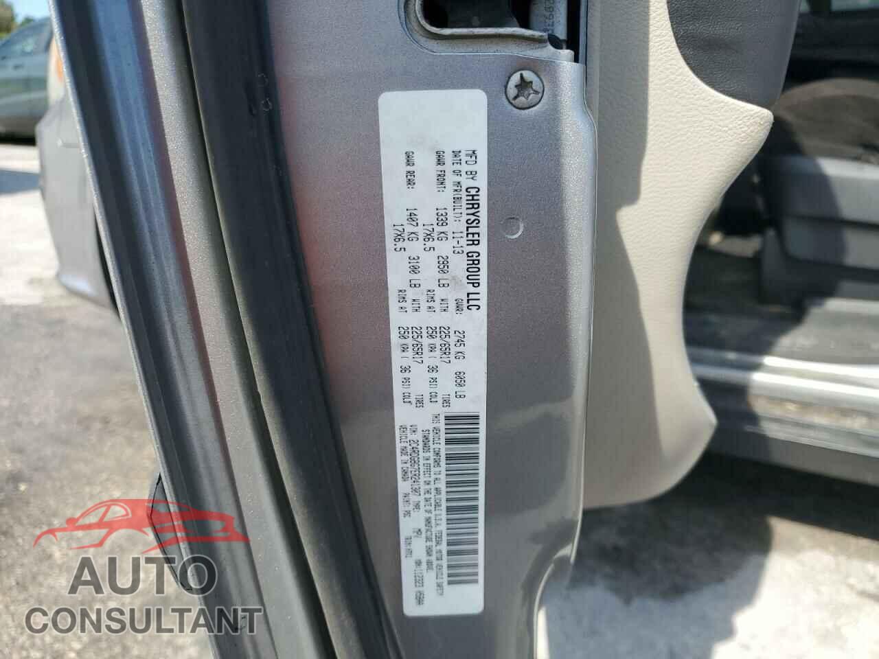 DODGE CARAVAN 2014 - 2C4RDGBG7ER241307