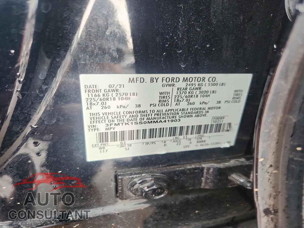 FORD MUSTANG 2021 - 3FMTK1SS0MMA41903