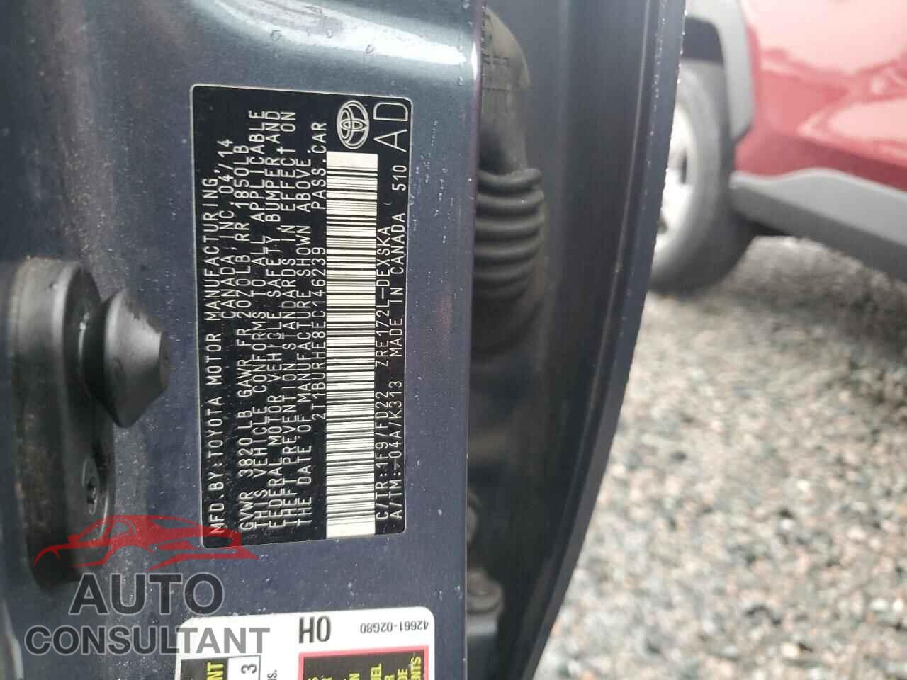 TOYOTA COROLLA 2014 - 2T1BURHE8EC146239