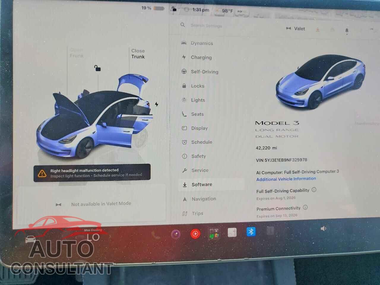 TESLA MODEL 3 2022 - 5YJ3E1EB9NF325978