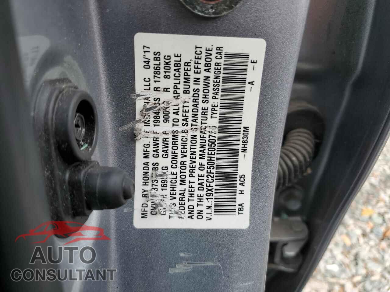HONDA CIVIC 2017 - 19XFC2F50HE050755