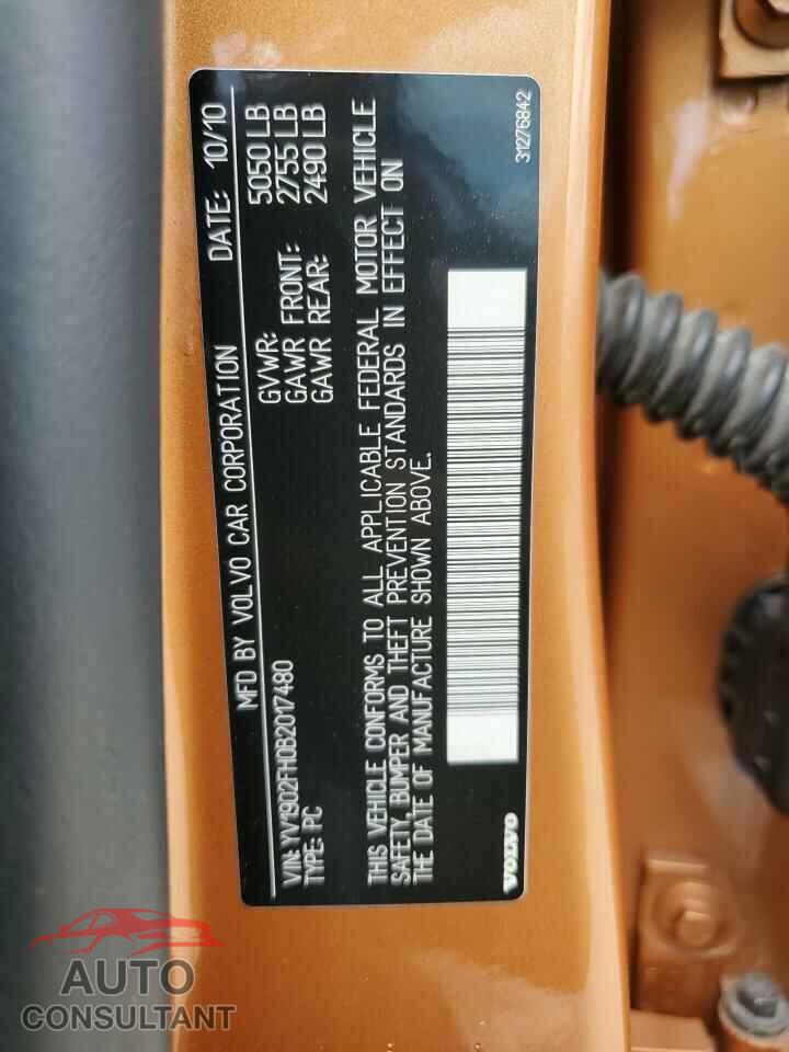 VOLVO S60 2011 - YV1902FH0B2017480