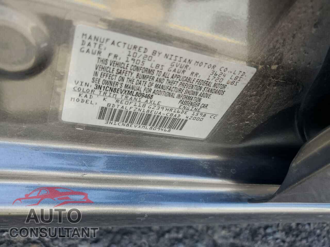 NISSAN VERSA 2021 - 3N1CN8EVXML809468