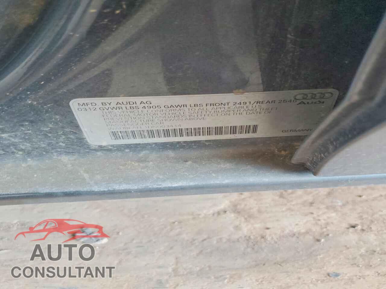AUDI A4 2013 - WAUBFAFL1DN003414