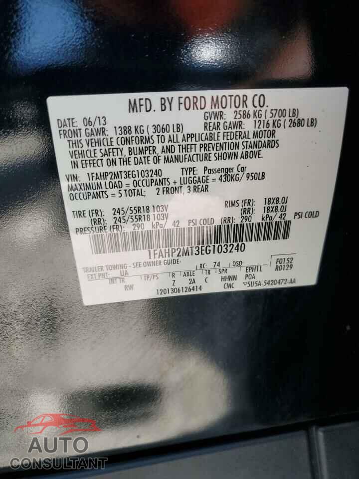 FORD TAURUS 2014 - 1FAHP2MT3EG103240