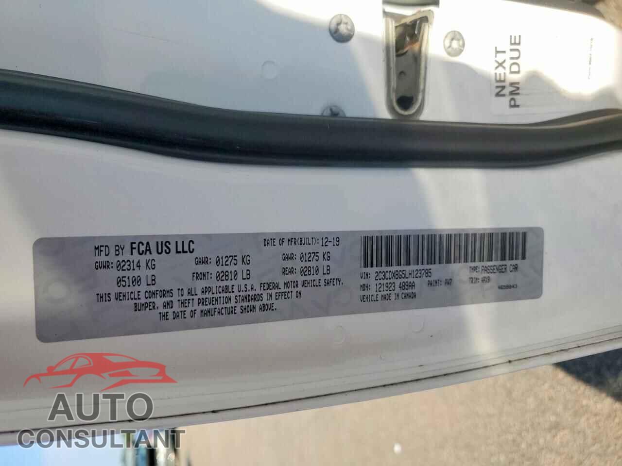DODGE CHARGER 2020 - 2C3CDXBG5LH123785