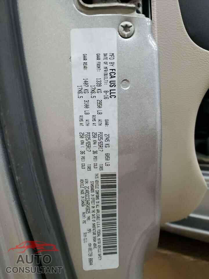 DODGE CARAVAN 2017 - 2C4RDGCG3HR545625