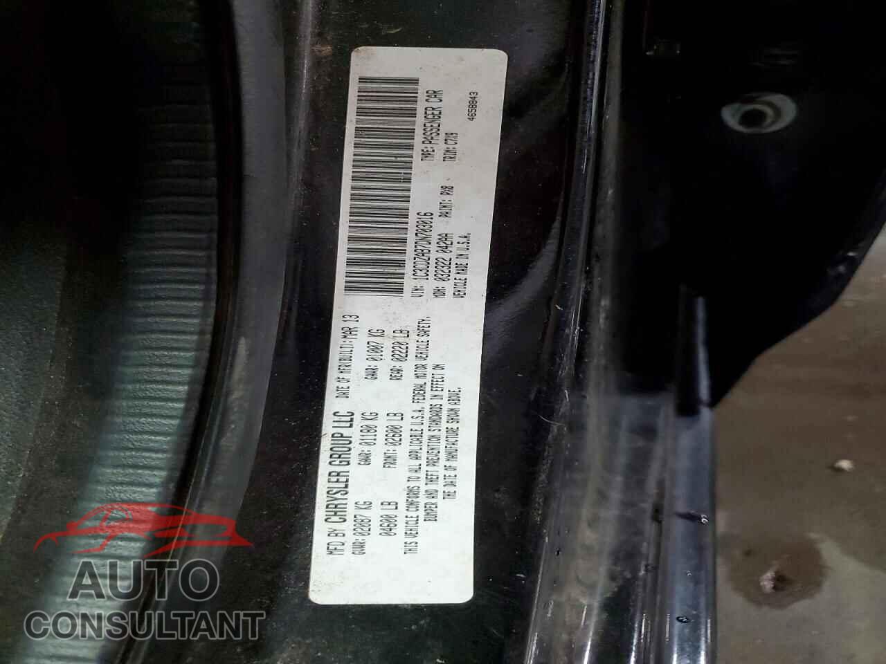 DODGE AVENGER 2013 - 1C3CDZAB7DN703016