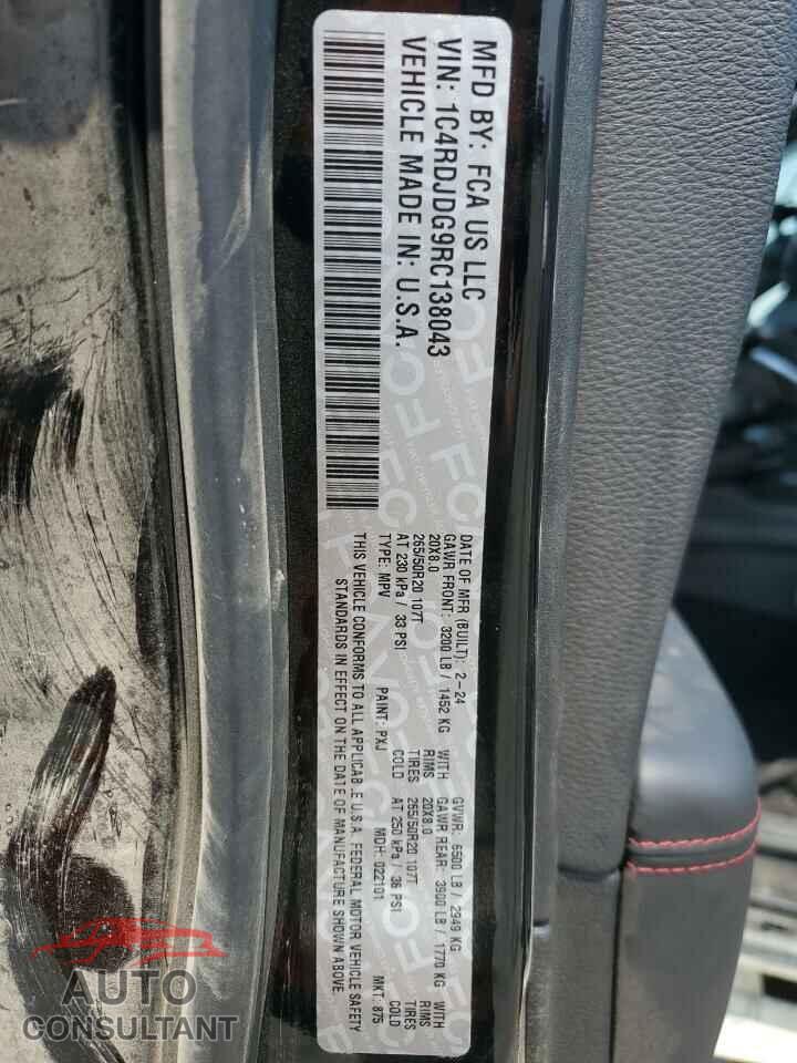 DODGE DURANGO 2024 - 1C4RDJDG9RC138043