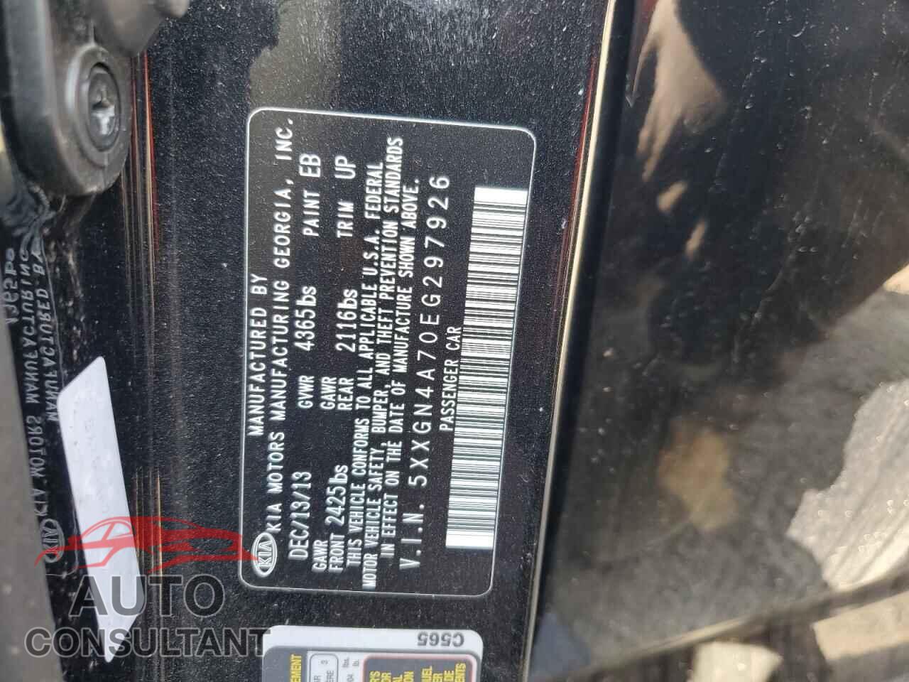 KIA OPTIMA 2014 - 5XXGN4A70EG297926