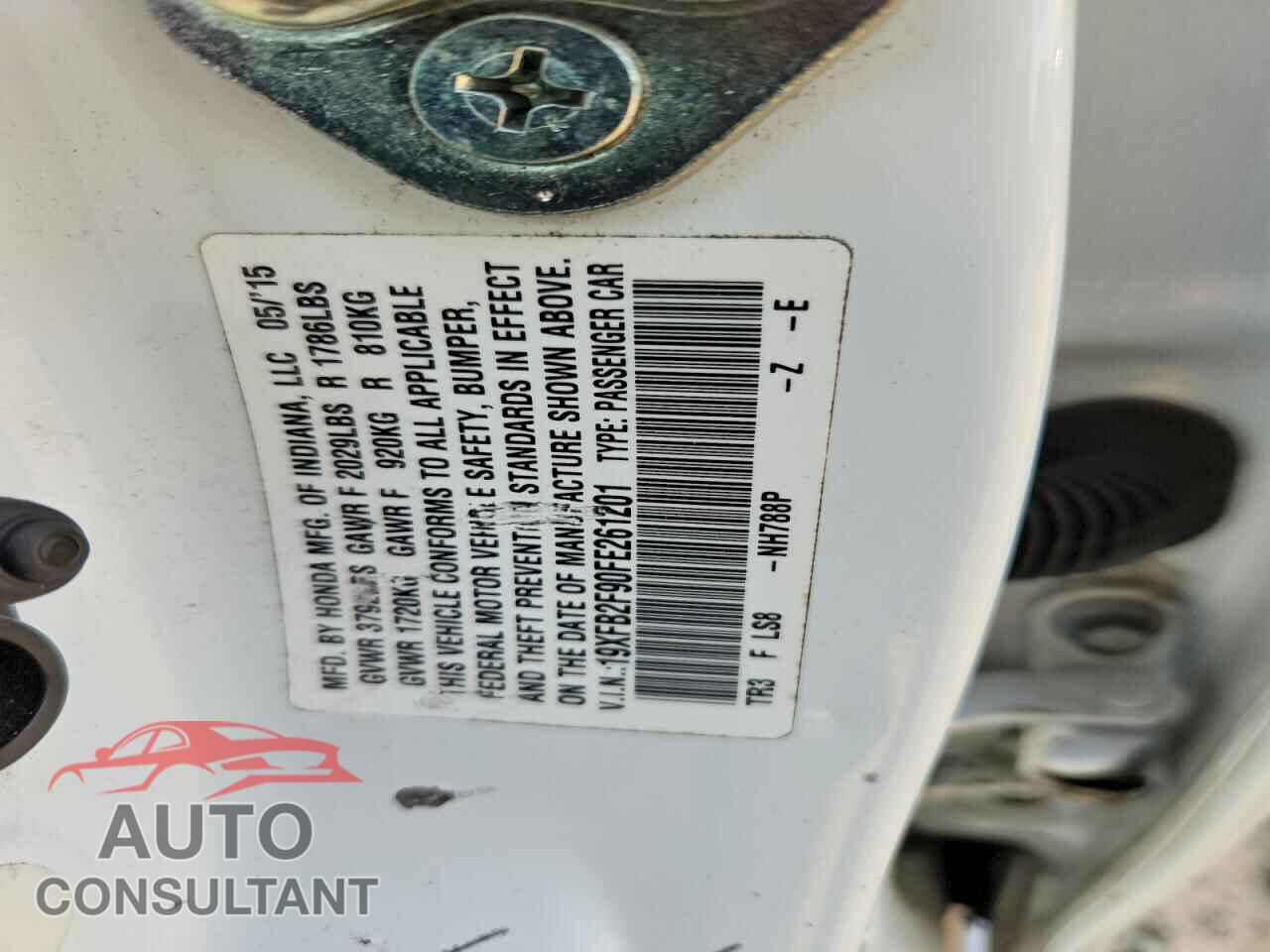 HONDA CIVIC 2015 - 19XFB2F90FE261201
