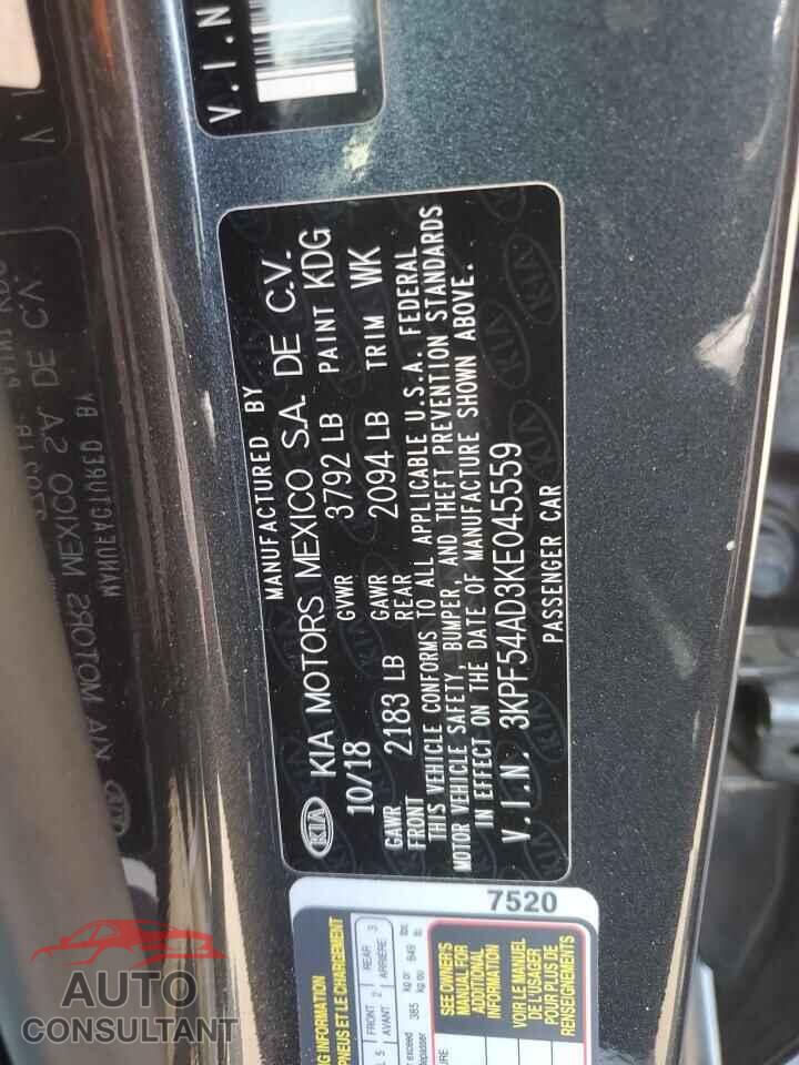 KIA FORTE 2019 - 3KPF54AD3KE045559