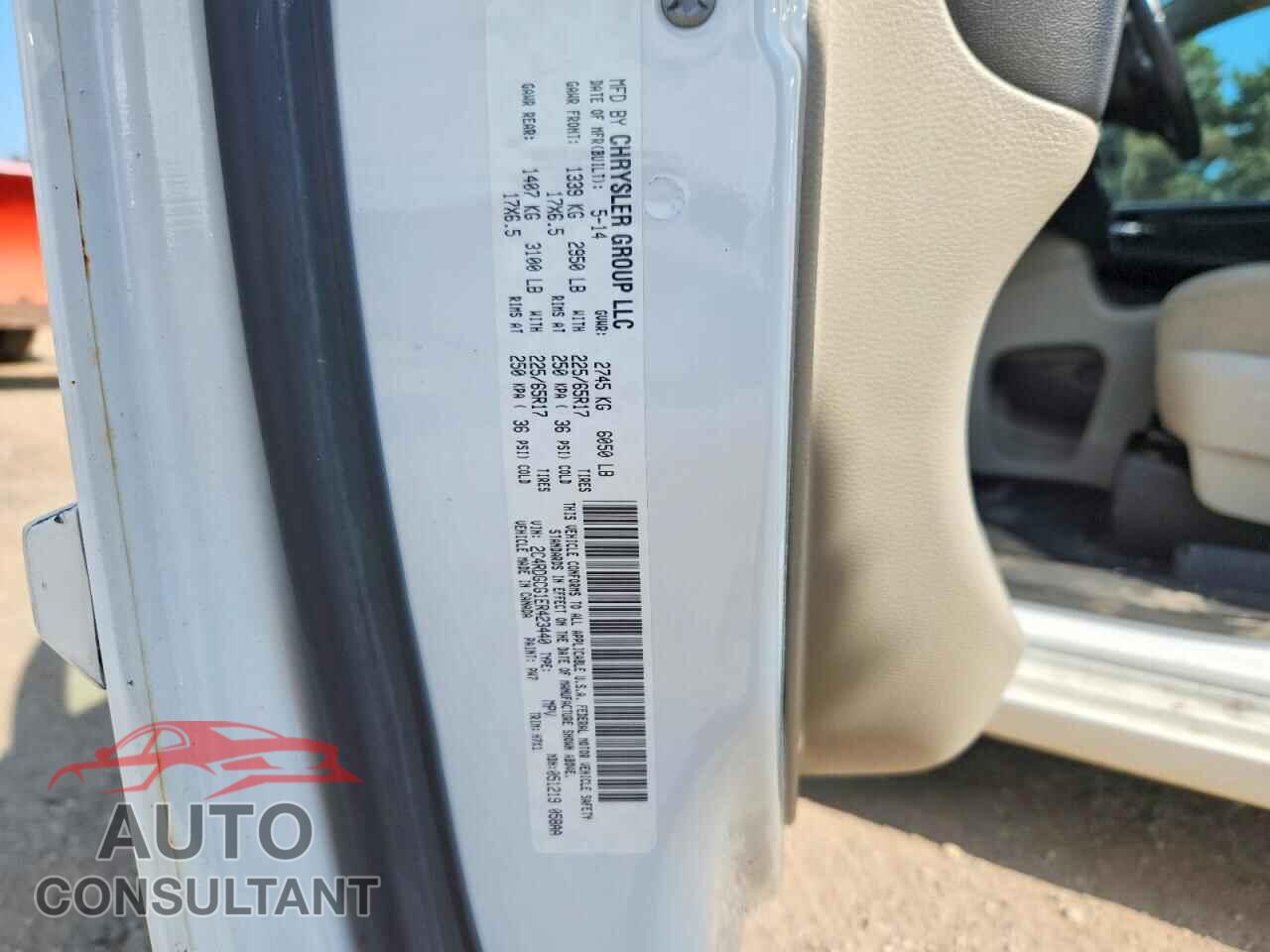 DODGE CARAVAN 2014 - 2C4RDGCG1ER423440