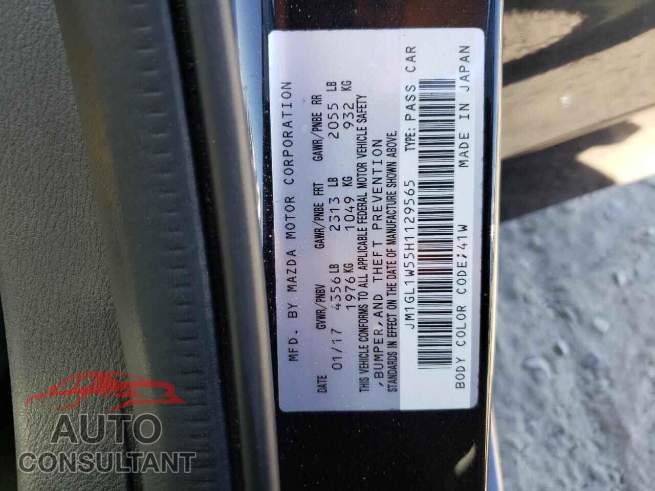 MAZDA 6 2017 - JM1GL1W55H1129565