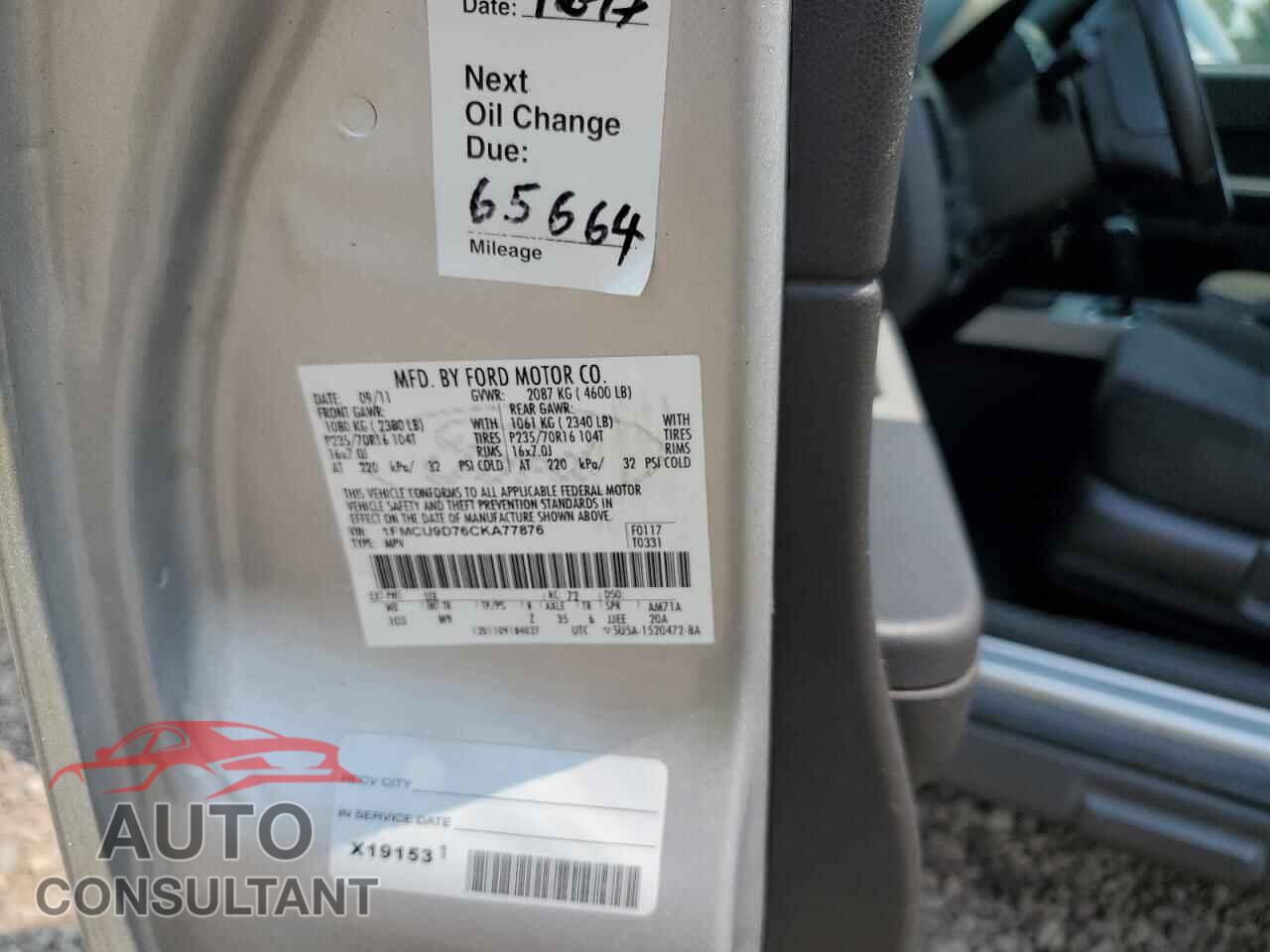 FORD ESCAPE 2012 - 1FMCU9D76CKA77876