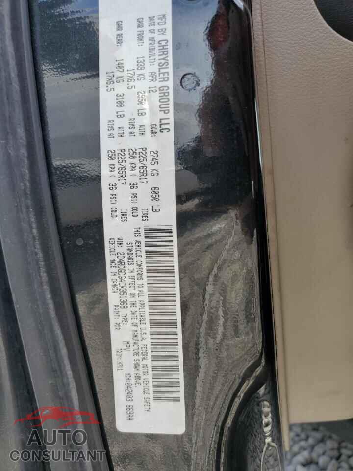 DODGE CARAVAN 2012 - 2C4RDGDG4CR351368