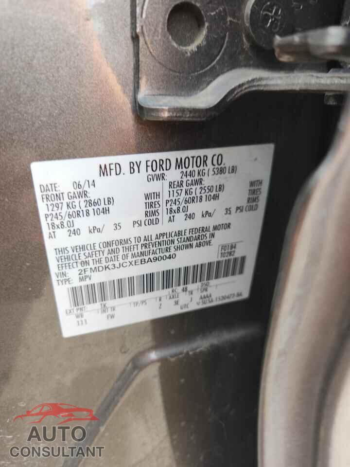 FORD EDGE 2014 - 2FMDK3JCXEBA90040