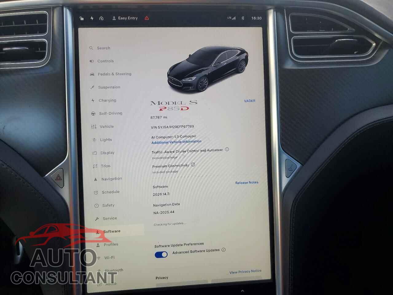 TESLA MODEL S 2014 - 5YJSA1H29EFP67789