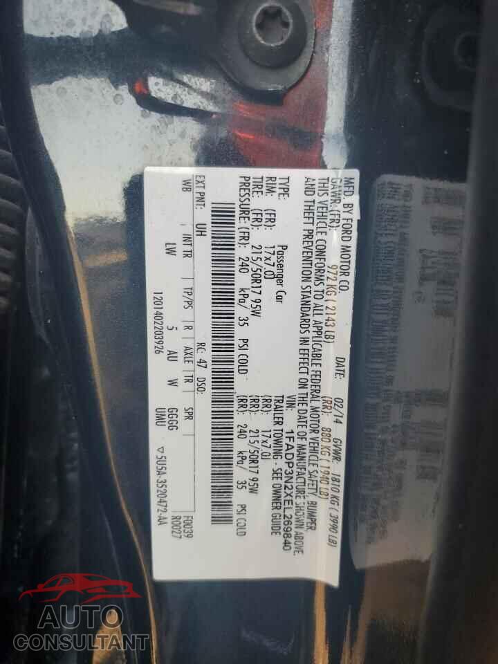 FORD FOCUS 2014 - 1FADP3N2XEL269840