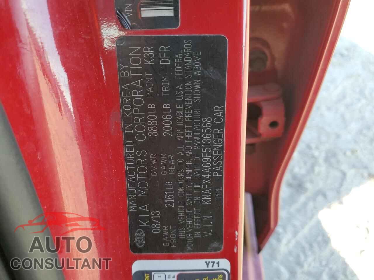 KIA FORTE 2014 - KNAFX4A69E5136568
